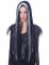 Parrucca da donna di Halloween bianca e nera lunga 75 cm en oferta