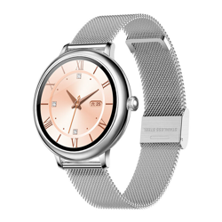 Smartwatch Sport Impermeabile, monitor di ossigeno del sangue e frequenza cardiaca, pedometro calorico, orologio fitness per Android iphone argento precio