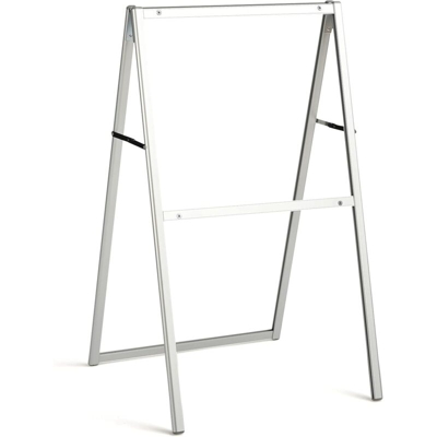 Espositore Pubblicitario, Cavalletto Bifacciale Pieghevole in Alluminio, Ideale per Ristorante Bar Caffe Negozio, 64 x 63 x 107 cm