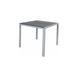 Tavolo in alluminio con superficie in polywood, 90 x 90 x 75 cm, argento e nero - Chicreat precio