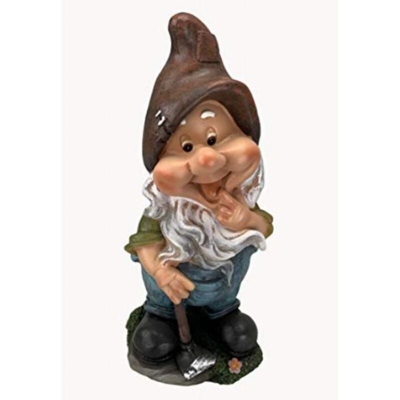 GMH GmbH 27328-2 Nano da Giardino con Zappa, di Raccolta 7 Nani, Altezza 35 cm