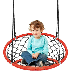Altalena a Nido per Bambini, con Corde Regolabili e Struttura Durevole in Acciaio, Ideale per Cortile Parco Giardino (Arancione) características