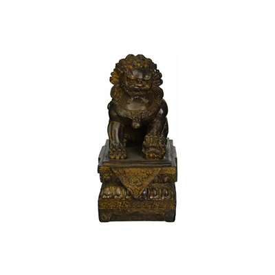 NY13668011 Statua Cane da Guardia Cinese Lion Foo, Femmina, Bronzo, 18x11.5x23 cm - Design Toscano