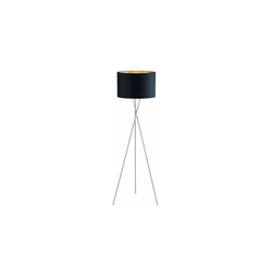 & Honsel Lampada a stelo 3 x E27 max. 40 W nichel opaco, paralume nero/interno dorato, diametro 45 x 16 - Fischer características