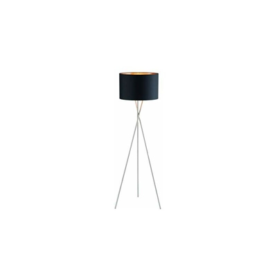 & Honsel Lampada a stelo 3 x E27 max. 40 W nichel opaco, paralume nero/interno dorato, diametro 45 x 16 - Fischer