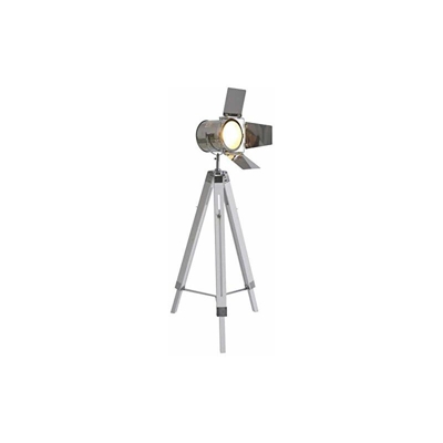 NAEV5, lampada da pavimento aÂ tre gambe, in stile vintage, bianco, 71 x 56,5 x 140 cm