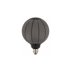 XANLITE - Lampadina LED decorativa a filamento G125, attacco E27, 4 W, 2700 K, effetto aghi di pino nero, lampadina standard decorativa per camera, en oferta