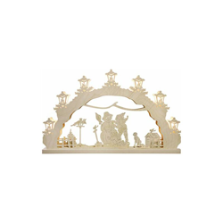 Arco luminoso 'Bambini costruire pupazzo di neve', 7 luci - Weigla precio