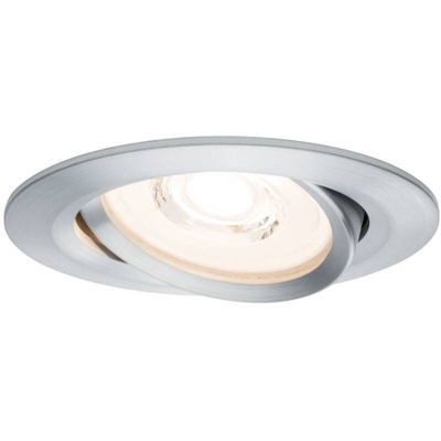 dimmable 230V 93946 Reflector Coin-Lampada LED, Rotonda, orientabile, incl. 1 faretto da Incasso da 6,8 Watt, dimmerabile, Zinco, 2700 K, Alluminio