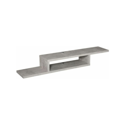 Mobile Sotto TV con Design Moderno Sospeso a Parete Grigio Cemento - Easycomfort características