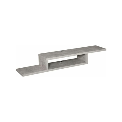 Mobile Sotto TV con Design Moderno Sospeso a Parete Grigio Cemento - Easycomfort