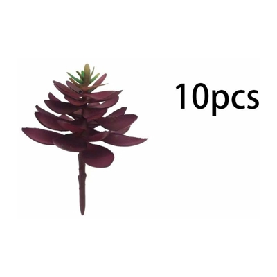 Coltello succulente uomo viola unica succulente artificiale grassa fiore artificiale pianta verde (colore di loto * 10)