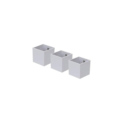 Kalamitica 60035-900-001 Set da 3 Cubi Magnetici, Resina ABS, Toni Bianchi, 6 cm