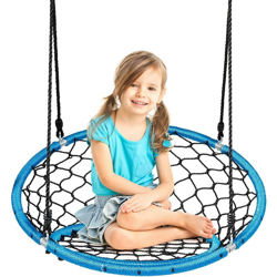 Altalena a Nido per Bambini, con Corde Regolabili e Struttura Durevole in Acciaio, Ideale per Cortile Parco Giardino (Blu) en oferta
