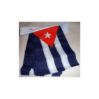 AZ FLAG Ghirlanda 6 Metri 20 Bandiere Cuba 21x15cm - Bandiera Cubana 15 x 21 cm - Festone BANDIERINE