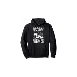 Verme Farmer Vermicoltura Giardinaggio Agricoltura Compost Felpa con Cappuccio en oferta