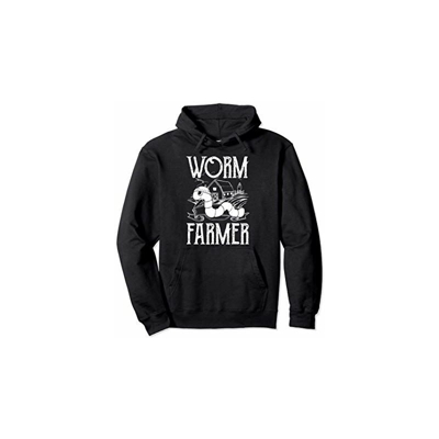 Verme Farmer Vermicoltura Giardinaggio Agricoltura Compost Felpa con Cappuccio