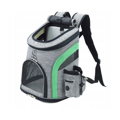 Zaino da viaggio Pet Backpack Zaino Zaino Zaino traspirante all'aperto Pieghevole gatto e dog-L Grey Grey Green
