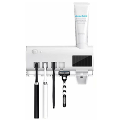 Pennello denti UV Holder Solar Energy Sterilizzatore automatico Sterilizzatore Carico Dentifricio Distributori Home Accessori da bagno (Bianco) en oferta