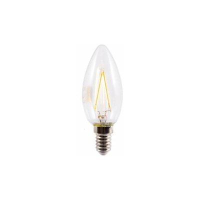 Silver Electronics - Candela a filamento LED E14, 4 W, 3 x 3,5 x 9,69 cm