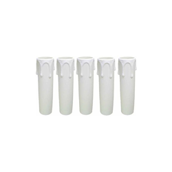 AMBROS® - Portalampada/candela di cristallo E14, 100 mm, in plastica, colore: bianco características