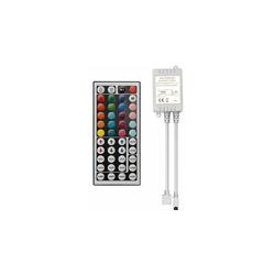 DC12V-24V LED RGB 44 tasti IR Controller con ricevitore RGB, dimmer regolabile per strisce luminose 5050 3528 - Uhomely precio