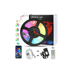 Striscia luminosa con 150 LED, 5 m, con telecomando, 5050 LED, autoadesiva, per casa, camera da letto, TV, decorazione armadio, cambia colore - Banral en oferta