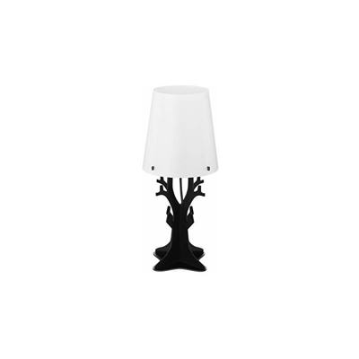 Eglo HUNTSHAM - Lampada da tavolo in legno, 40 W, colore: Nero