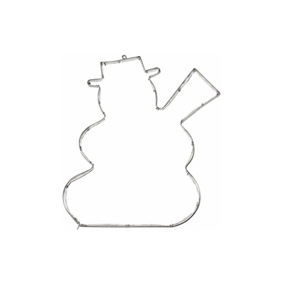 sa000028, LED della silhouette Pupazzo di neve, 50Â LED a luce bianca calda, Metallo, Argento, 1.0Â x 40.0Â x 51.0Â cm - Star