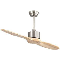 Ventilatore Da Soffitto, Boussole Slide Wood, 132 Cm, Dc, Iper Silenzioso, Niquel / Faggio, Lba Home en oferta