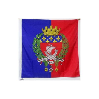 AZ FLAG Bandiera Parigi con Stemma 90x90cm - Bandiera di Parigi con Blasone - Francia 90 x 90 cm Foro per Asta
