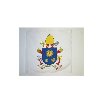 AZ FLAG Bandiera Stemma di Papa Francesco 90x90cm - Bandiera PAPALE - Vaticano 90 x 90 cm Foro per Asta