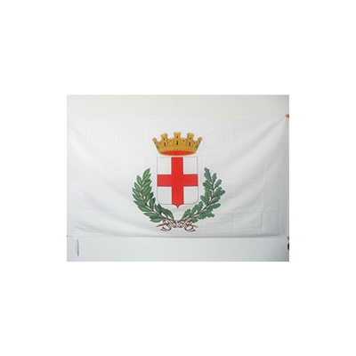 AZ FLAG Bandiera CittÃ di Milano con Stemma 150x90cm - Bandiera MILANESE 90 x 150 cm Foro per Asta