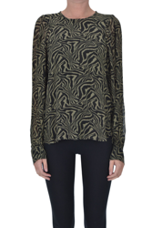 Animal print crepè blouse precio