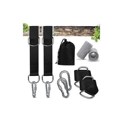 DIAOCARE - Kit di fissaggio per altalena con 2 moschettoni pesanti e anelli a D, supporta fino a 1000 kg, custodia