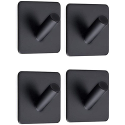 Perle Rareit - 4 pezzi, asciugamano autoadesivo all'uncinetto, nero, asciugamano autoadesivo all'uncinetto con bagno e cucina cappotto in acciaio características