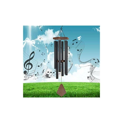 Campanello a vento commemorativo per esterni, grande tono profondo, con 6 tubi in alluminio, elegante suoneria melodica, campanello a vento,