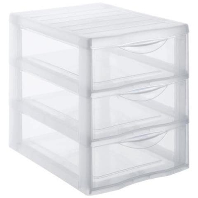 4549004.0 Orgamix A5 3 Cassetti, Plastica, Trasparente, 25.5 X 18.5 X 25.5 Cm