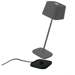 Zafferano Ofelia Pro Lampada LED Dimmerabile da Tavolo in Alluminio, Base di Ricarica a Contatto, Protezione IP65, Uso Interno/Esterno, H29cm, Plug en oferta