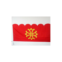 Bandiera Dipartimento del Gard 150x90cm - Bandiera LINGUADOCA-ROSSIGLIONE in Francia 90 x 150 cm Foro per Asta - Az Flag en oferta