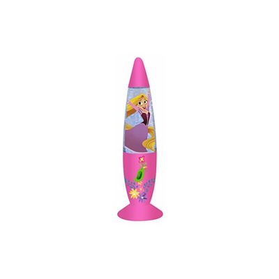 68908 Disney Rapunzel - Lampada a LED con glitter lava, 6 x 6 x 18 cm, in blister da 10,5 x 7,5 x 20,5 cm, funzionamento a batteria - Joy Toy