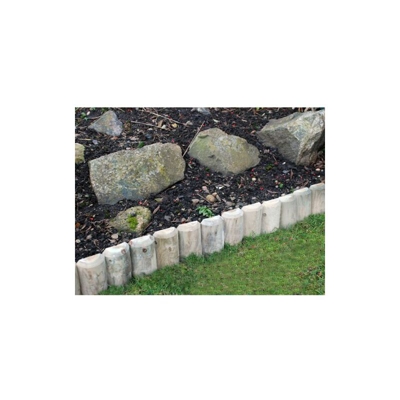 Kingfisher LOG2 - Rotolo di Legno per Bordi da Giardino, 23 cm, Colore: Grigio