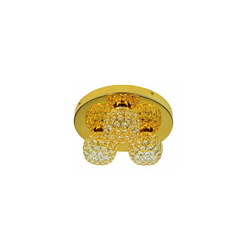 82029/03/JS a, Leah lampada da soffitto, Metallo, 40Â W, G9, Oro/Trasparente, 300Â x 300Â x 130Â cm - Jens Stolte Leuchten precio