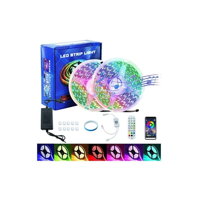 Striscia LED RGB5050, 10 m, RGB, 10 m, controllabile tramite app e telecomando, funzione memory, con modalitÃ musicale, per casa, camera da letto,