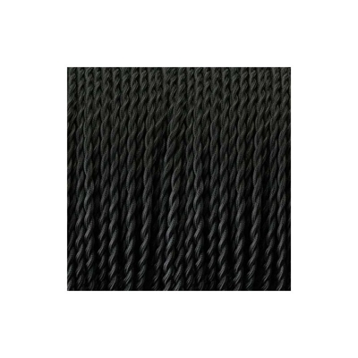 Fili elettrici attorcigliati, tessuto, stile vintage, 9Â colori a scelta, nero, 10 m