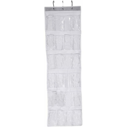 Scarpiera a muro borsa portaoggetti 24 porte, griglia, trasparente, casa, salva spazio, detriti di archiviazione (colore: trasparente) - Litzee precio