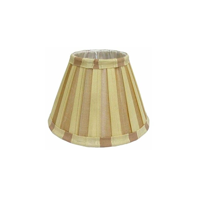 Better & Best 0213204-Schermo di lampada di seta, tavola stretto, 20 cm, colore: a righe: Talpa/beige