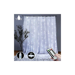 01 - Tenda luminosa a LED USB, 300 LED, 3 m x 3 m, IP65, impermeabile, 8 modelli di illuminazione per feste, decorazione camera da letto, características