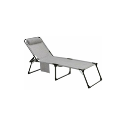 Mallorca, ca. 227 x 45,5 x 71 cm, Cuscino Incluso, in Alluminio/textilene, Colore: Grigio Chiaro - Dehner precio