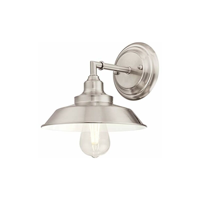 Westinghouse Lighting 63543 â Apparecchiatura da parete da interno Iron Hill a una luce, finitura in nichel spazzolato